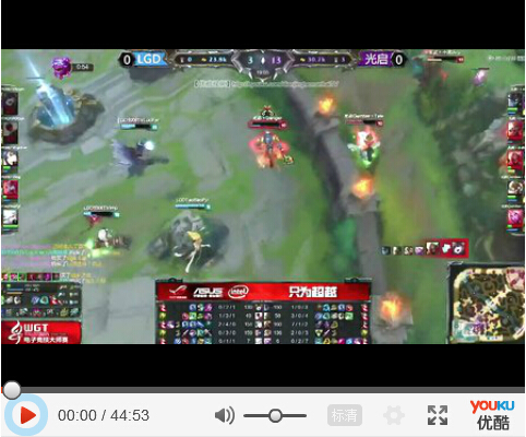 2014WGT总决赛英雄联盟 LGD vs 光启Gamtee